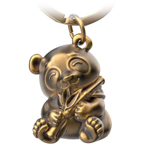 Panda Bär Schlüsselanhänger "Tao" - Süßer Glücksbringer - Geschenk für Panda Bär Liebhaber - FABACH#Farbe_Antique Bronze