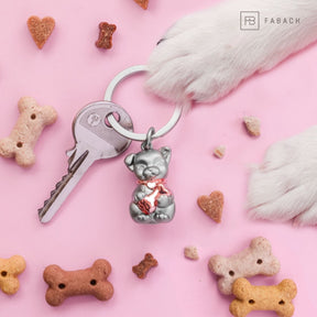 "Puppy" Hund Schlüsselanhänger - Süßes Hündchen Anhänger - Glücksbringer und Geschenk für Hunde-Liebhaber - FABACH