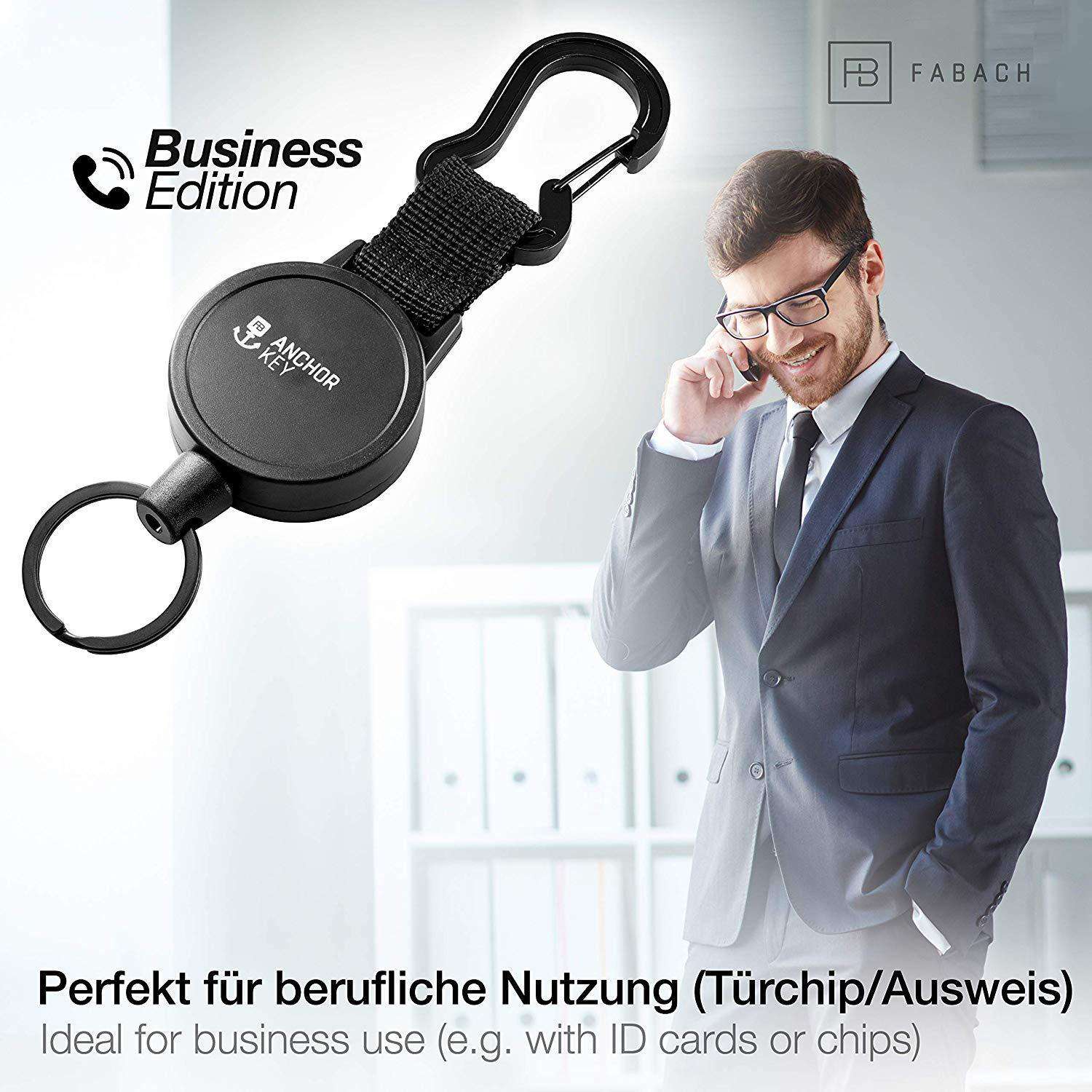 "Anchor Key" Schlüsselrolle Schlüsselanhänger-Jojo mit ausziehbarem Aramidseil#verwendungszweck_business (medium-use)