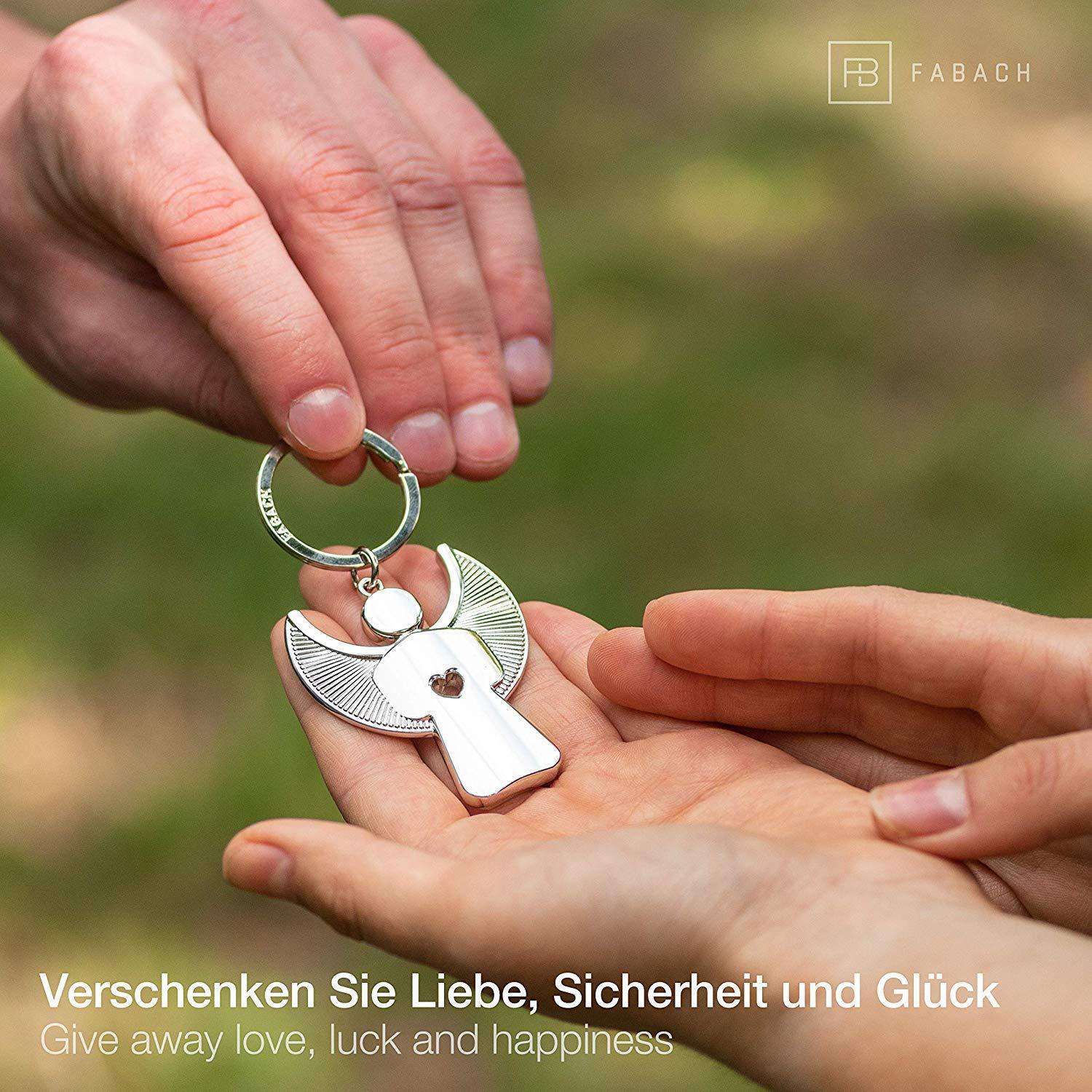 "Pikto" Schutzengel Schlüsselanhänger mit Herz - Engel Glücksbringer - FABACH