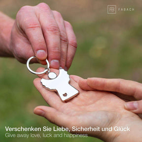 "Romi" Schutzengel Schlüsselanhänger mit Herz - Engel Glücksbringer - FABACH