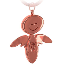 "Smile" Schutzengel Schlüsselanhänger mit Lenkrad - Engel Glücksbringer - FABACH#farbe_roségold#personalisierung_ohne gravur