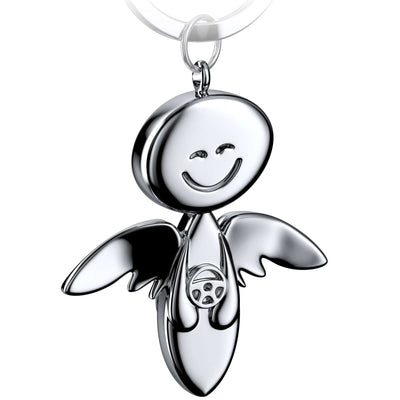 "Smile" mit Lenkrad - Schutzengel Schlüsselanhänger - Engel Glücksbringer