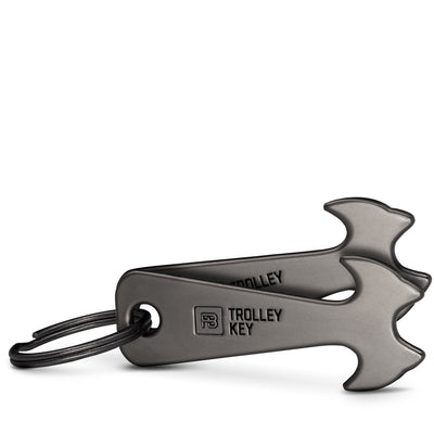 "Trolley Key" (black) Compact shopping trolley release for front-loading shopping trolleys