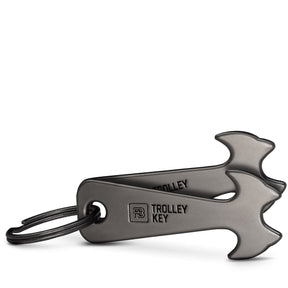 "Trolley Key" (schwarz) Kompakter Einkaufswagenlöser für Frontlader-Einkaufswagen