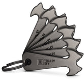 "Trolley Key" (schwarz) Kompakter Einkaufswagenlöser für Frontlader-Einkaufswagen - FABACH#größe_6 stück (vorteilspack)