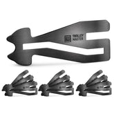 "Trolley Master Stainless Steel Series" - Der erste Einkaufswagenlöser für alle Einkaufswagen - Das Original in Edelstahl - FABACH#farbe_schwarz#größe_10 stück