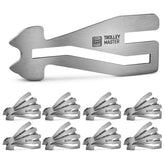 "Trolley Master Stainless Steel Series" - Der erste Einkaufswagenlöser für alle Einkaufswagen - Das Original in Edelstahl - FABACH#farbe_silber#größe_25 stück