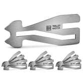 "Trolley Master Stainless Steel Series" - Der erste Einkaufswagenlöser für alle Einkaufswagen - Das Original in Edelstahl - FABACH#farbe_silber#größe_10 stück