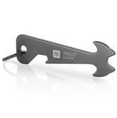 "Trolley Shark" (schwarz) Einkaufswagenlöser Schlüsselanhänger mit Flaschenöffner - FABACH#größe_1 stück