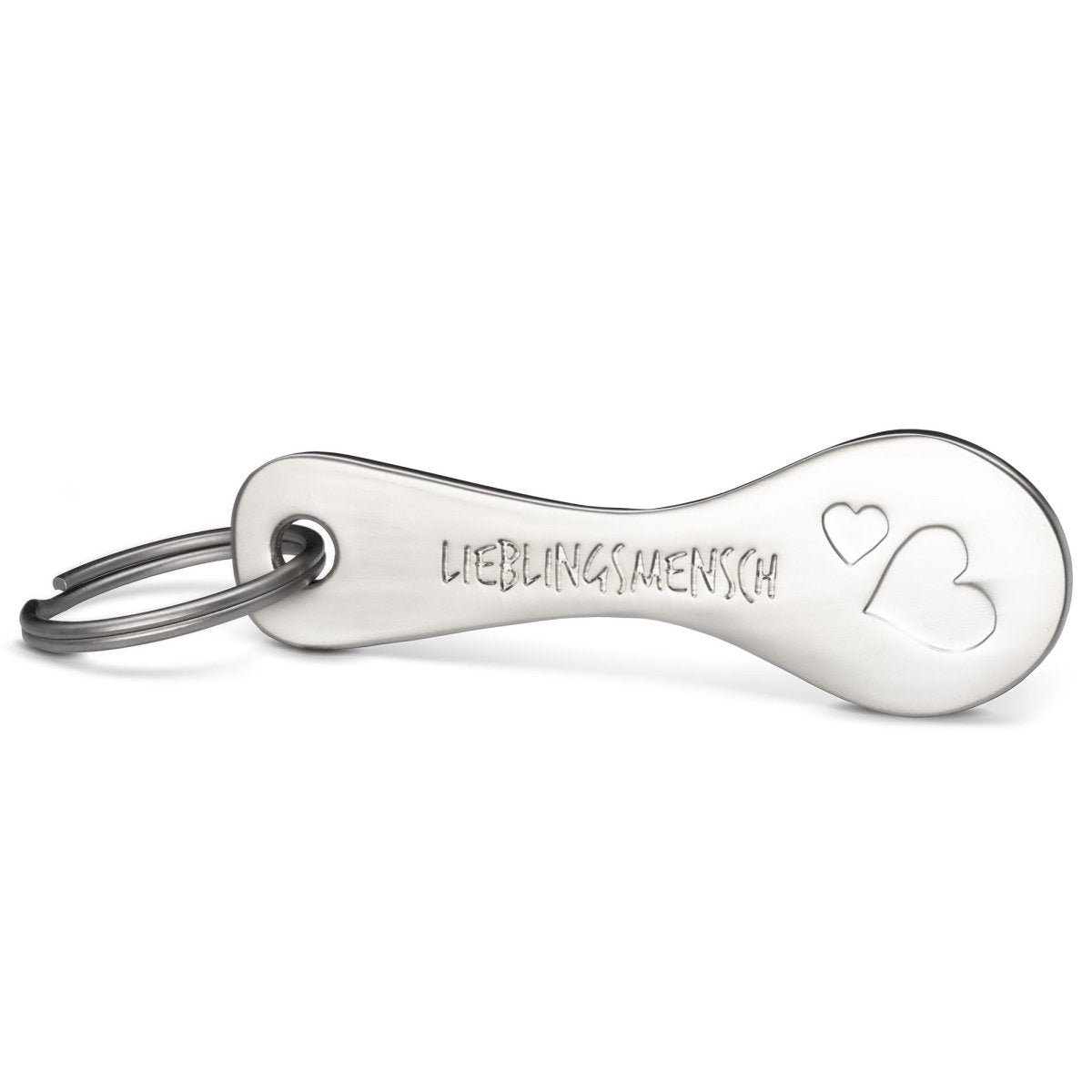 Lieblingsmensch - "Trolley Spoon" Einkaufswagenlöser Schlüsselanhänger - Einkaufswagenchip abziehbar aus Metall - FABACH#stil_lieblingsmensch