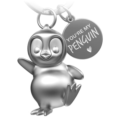 "You're my penguin" Pinguin Schlüsselanhänger "Breezy" mit Gravur - Süßer Pinguin Glücksbringer als Geschenk für Partner